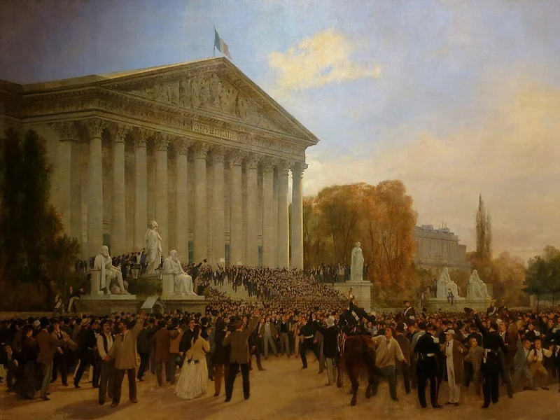 1831-Jules Didier - L'annuncio dell'abolizione del regime imperiale davanti al palazzo del Parlamento (a Parigi), il 4 settembre 1870